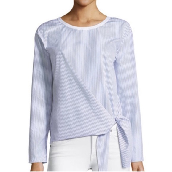 Theory Tops - NWOT Theory Striped Long Sleeve Blouse Size M